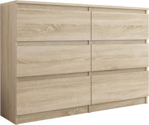 Komoda 120cm Szafka 6 Szuflad Sonoma * Producnt Pl
