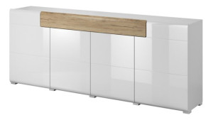 Komoda Biały Połysk 208 cm TOLEDO