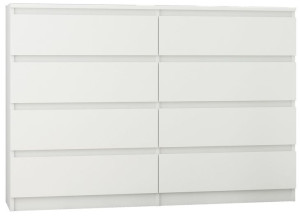 Komoda 120cm Szafka 8 Szuflad Biała Producent Pl