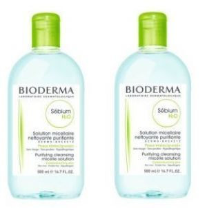 BIODERMA SEBIUM H2O Płyn micelarny 2x500ml PROMO