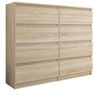 Komoda 120cm Szafka 8 Szuflad Sonoma Producent Pl
