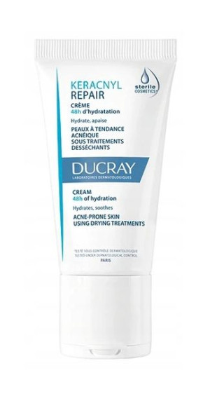 DUCRAY Keracnyl Repair krem nawilżenie 48h trądzik