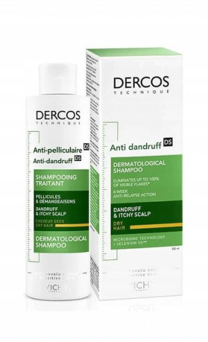 VICHY DERCOS Szampon uporczywy łupież suchy 200ml
