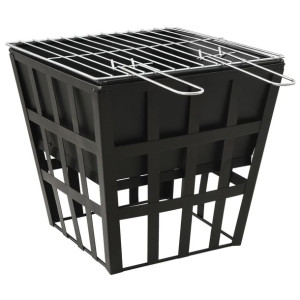 Palenisko i grill 2-w-1, 34 x 34 x 48 cm, stal