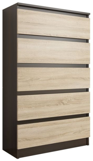 Nowoczesna DUŻA KOMODA 5 SZAFKA WENGE Sonoma R-5