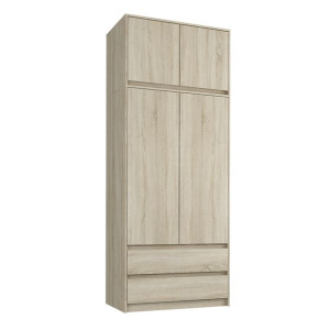 Szafa garderoba 90cm 2d 2sz sonoma+ nadstawka B-9N