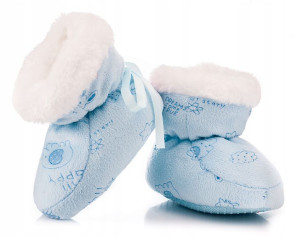 Ciepłe buciki niemowlęce dla chłopca 0-6 m – 10 cm