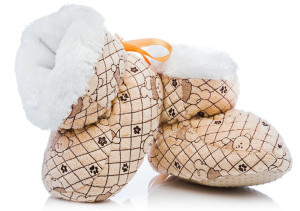 Ciepłe buciki niemowlęce r. 6-12 miesięcy dł.12 cm