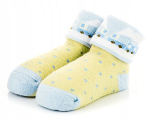 Skarpetki niemowlęce frotka, bawełna 6-12 m.