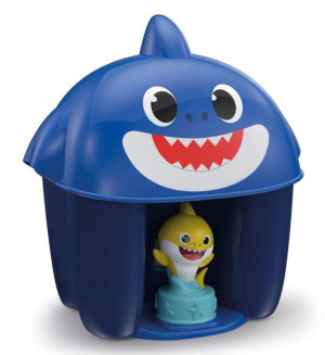 Clemmy wiaderko klocki Baby Shark + figurka niebieski 10m+ Clementoni