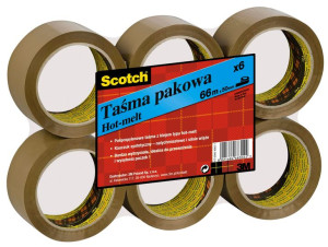 Taśma Pakowa Scotch 371 66M 50Mm Brązowa /36 sztuk/