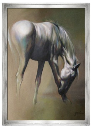 Obraz olejny ręcznie malowany 140x200cm Zmęczony koń