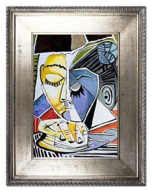 Obraz olejny ręcznie malowany na płótnie 92x122cm Pablo Picasso Głowa czyta