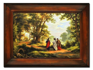 Obraz olejny ręcznie malowany religijny 116x86cm Jezus Chrystus głoszący na