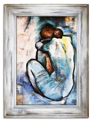 Obraz olejny ręcznie malowany na płótnie 86x116cm Pablo Picasso Niebieski a