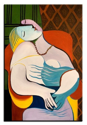 Obraz olejny ręcznie malowany na płótnie 60x90cm Pablo Picasso La Reve kopi