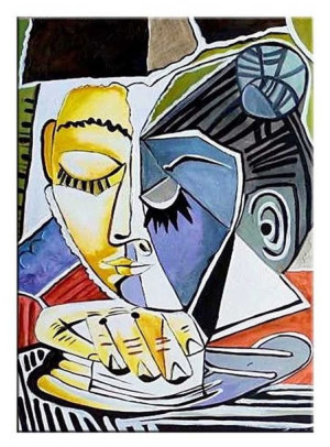 Obraz olejny ręcznie malowany na płótnie 50x70cm Pablo Picasso Głowa czytaj