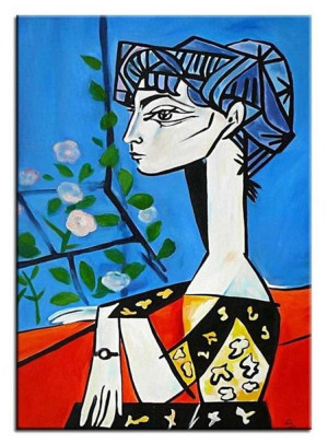 Obraz olejny ręcznie malowany na płótnie 50x70cm Pablo Picasso Jackqueline