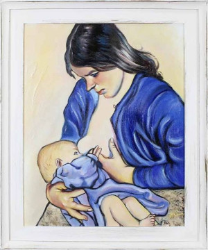 Obraz olejny ręcznie malowany na płótnie 54x64cm Stanisław Wyspiański Macie