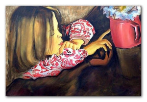 Obraz olejny ręcznie malowany na płótnie 60x90cm Stanisław Wyspiański Helen