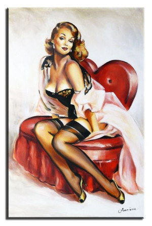 Obraz na płótnie kobieta retro 60x90cm