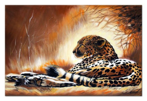 Obraz olejny ręcznie malowany 60x90cm Pantera