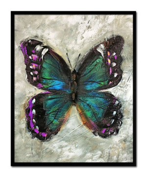 Obraz olejny ręcznie malowany 43x53cm Motyl