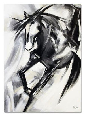Obraz olejny ręcznie malowany 50x70cm Konie