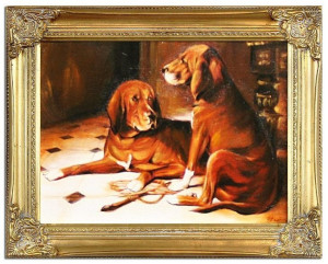 Obraz olejny ręcznie malowany 37x47cm Pies