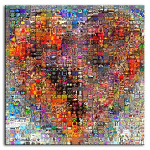 Obraz dla zakochanych serce 100x100cm