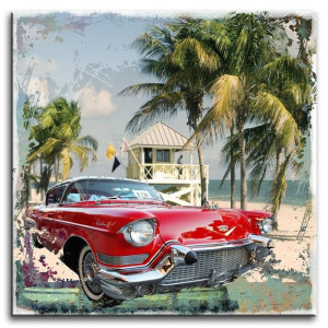Obraz stare auto retro 100x100cm