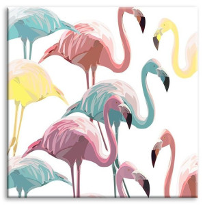 Obraz flamingi Pop Art 80x80cm