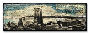 Obraz stary most retro 150x50cm