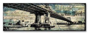 Obraz stary most retro 150x50cm