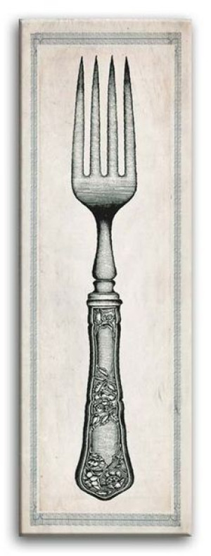 Obraz do kuchni sztućce retro 150x50cm