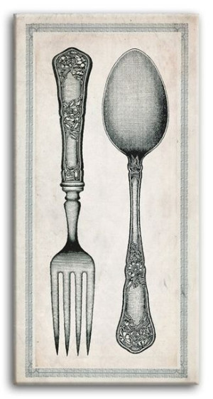 Obraz do kuchni sztućce 90x45cm
