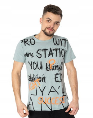 Koszulka Podkoszulek T-shirt Męski Top KM24-15 XXL