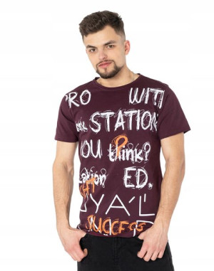 Koszulka Podkoszulek T-shirt Męski Top KM24-8 r M
