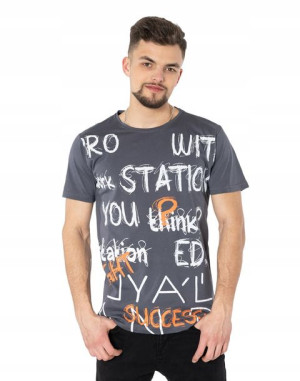 Koszulka Podkoszulek T-shirt Męski Top KM24-11 XXL