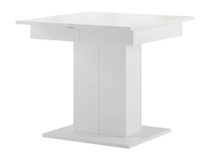 Stół Biały 85x85 cm Rozkładany do 220 cm Kolumnowy do Jadalni Salonu Star