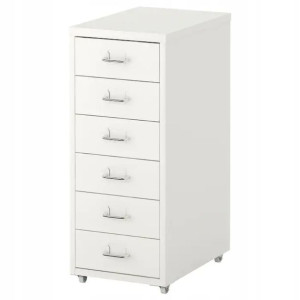 Komoda Na Kółkach Szafka Biała Ikea Helmer 28x69