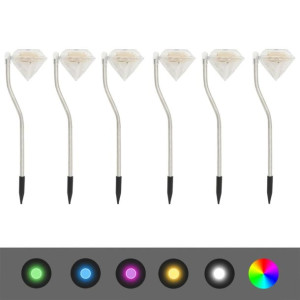 Solarne lampki ogrodowe LED, 6 szt., 9 x 7,8 x 29,5 cm