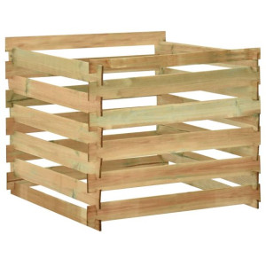 Kompostownik z listew, 100x100x80 cm, impregnowana sosna
