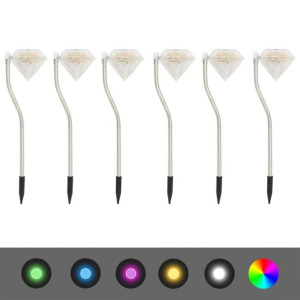 Lumarko Solarne lampki ogrodowe LED, 6 szt., 9 x 7,8 x 29,5 cm