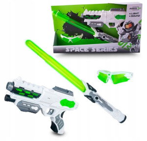 Zestaw Pistolet + Miecz Świetlny + Okulary