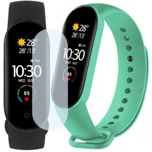 Smartband Xiaomi Mi Band 5 + dodatkowy pasek turkusowy
