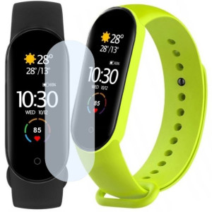 Smartband Xiaomi Mi Band 5 + dodatkowy pasek limonkowy