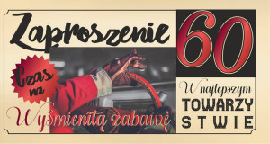 Zaproszenie na 60-te urodziny zestaw 10 szt ZAB81