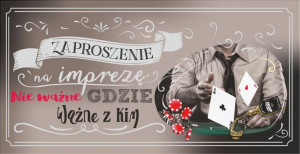 Zaproszenie na imprezę zestaw 10 szt ZAB95