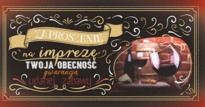 Zaproszenie na imprezę party zestaw 10 szt ZAB83